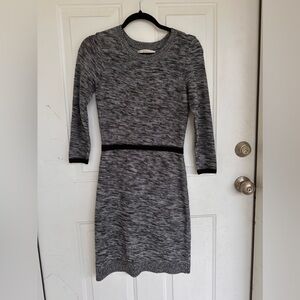 Loft knit dress with sleeves circle neck Size XS